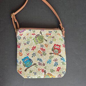 Owl Fabric Crossbody Bag
